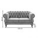 Sofá Chesterfield 2 Lugares Duquesa Vintage Retrô Capitonê Suede Vermelho