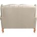 Sofá Chesterfield 2 Lugares Imperador Vintage Retrô Capitonê Couro Bege