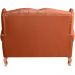 Sofá Chesterfield 2 Lugares Imperador Vintage Retrô Capitonê Couro Caramelo