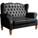 Sofá Chesterfield 2 Lugares Imperador Vintage Retrô Capitonê Couro Preta