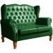 Sofá Chesterfield 2 Lugares Imperador Vintage Retrô Capitonê Couro Verde