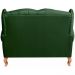 Sofá Chesterfield 2 Lugares Imperador Vintage Retrô Capitonê Couro Verde