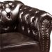 Sofá Chesterfield 3 Lugares Dom Pedro Vintage Retrô Capitonê Couro Marrom