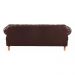 Sofá Chesterfield 3 Lugares Duquesa Vintage Retrô Capitonê Couro Marom