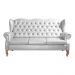 Sofá Chesterfield 3 Lugares Imperador Vintage Retrô Capitonê Couro Branco