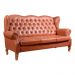 Sofá Chesterfield 3 Lugares Imperador Vintage Retrô Capitonê Couro Caramelo