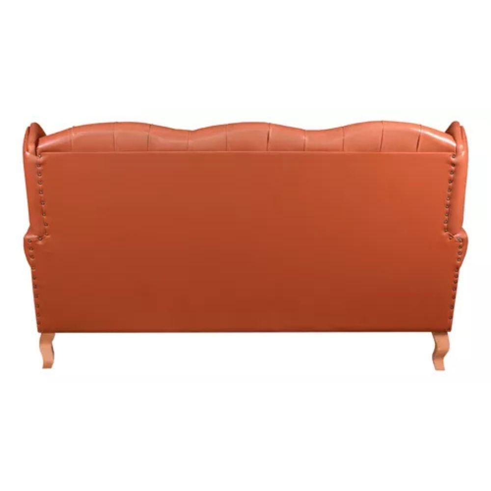 Sofá Chesterfield 3 Lugares Imperador Vintage Retrô Capitonê Couro Caramelo