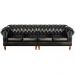 Sofá Chesterfield 4 Lugares Dom Pedro Vintage Retrô Capitonê Couro Preto