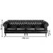 Sofá Chesterfield 4 Lugares Dom Pedro Vintage Retrô Capitonê Couro Verde