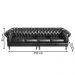 Sofá Chesterfield 4 Lugares Duquesa Vintage Retrô Capitonê Couro Marrom