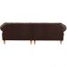 Sofá Chesterfield 4 Lugares Duquesa Vintage Retrô Capitonê Couro Marrom