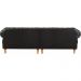 Sofá Chesterfield 4 Lugares Duquesa Vintage Retrô Capitonê Couro Preto