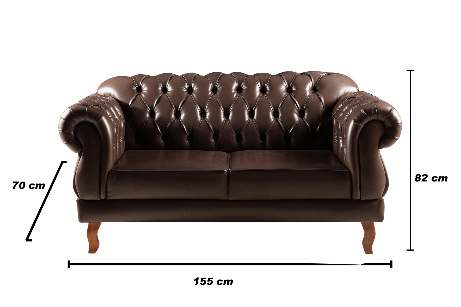 Sofá Chesterfield Capitonê 2 Lugares E 2 Poltronas Duquesa Para Sala Recepção - Couríssimo Café