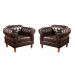 Sofá Chesterfield Capitonê 2 Lugares E 2 Poltronas Duquesa Para Sala Recepção - Couríssimo Café