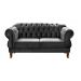 Sofá Chesterfield Capitonê 2 Lugares E 2 Poltronas Duquesa Para Sala Recepção - Suede Cinza