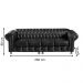 Sofá Chesterfield Luís XV 4 Lugares Vintage Retrô Capitonê Couro Marrom