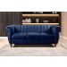 Sofá Chesterfield Realeza 3 Lugares Decoração Retrô - Suede Azul