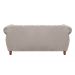 Sofá Chesterfield Realeza 3 Lugares Decoração Retrô - Suede Bege Claro