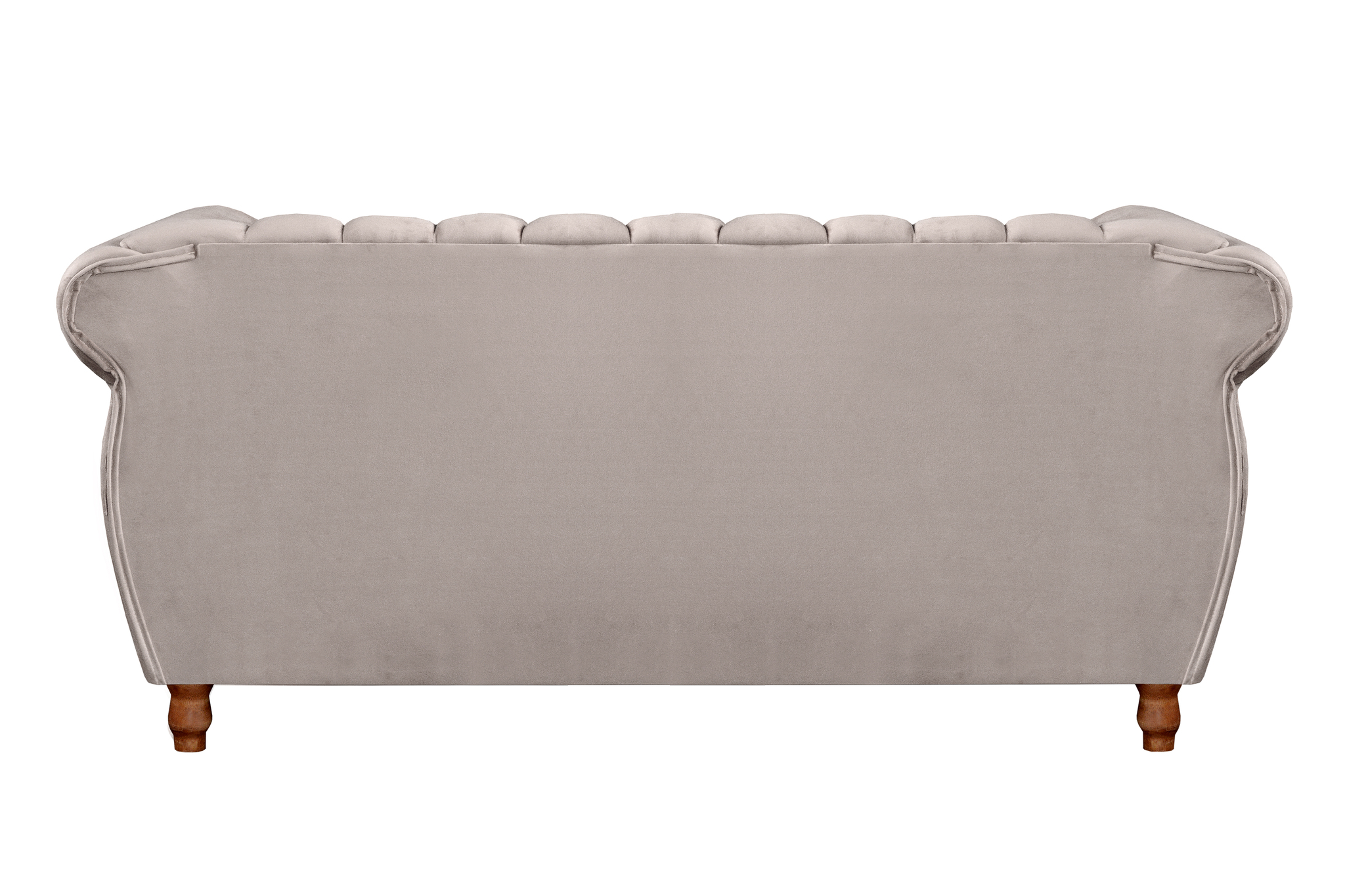Sofá Chesterfield Realeza 3 Lugares Decoração Retrô - Suede Bege Claro