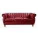 Sofá Chesterfield Realeza 3 Lugares Decoração Retrô - Suede Bordô