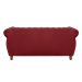 Sofá Chesterfield Realeza 3 Lugares Decoração Retrô - Suede Bordô