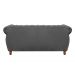 Sofá Chesterfield Realeza 3 Lugares Decoração Retrô - Suede Cinza