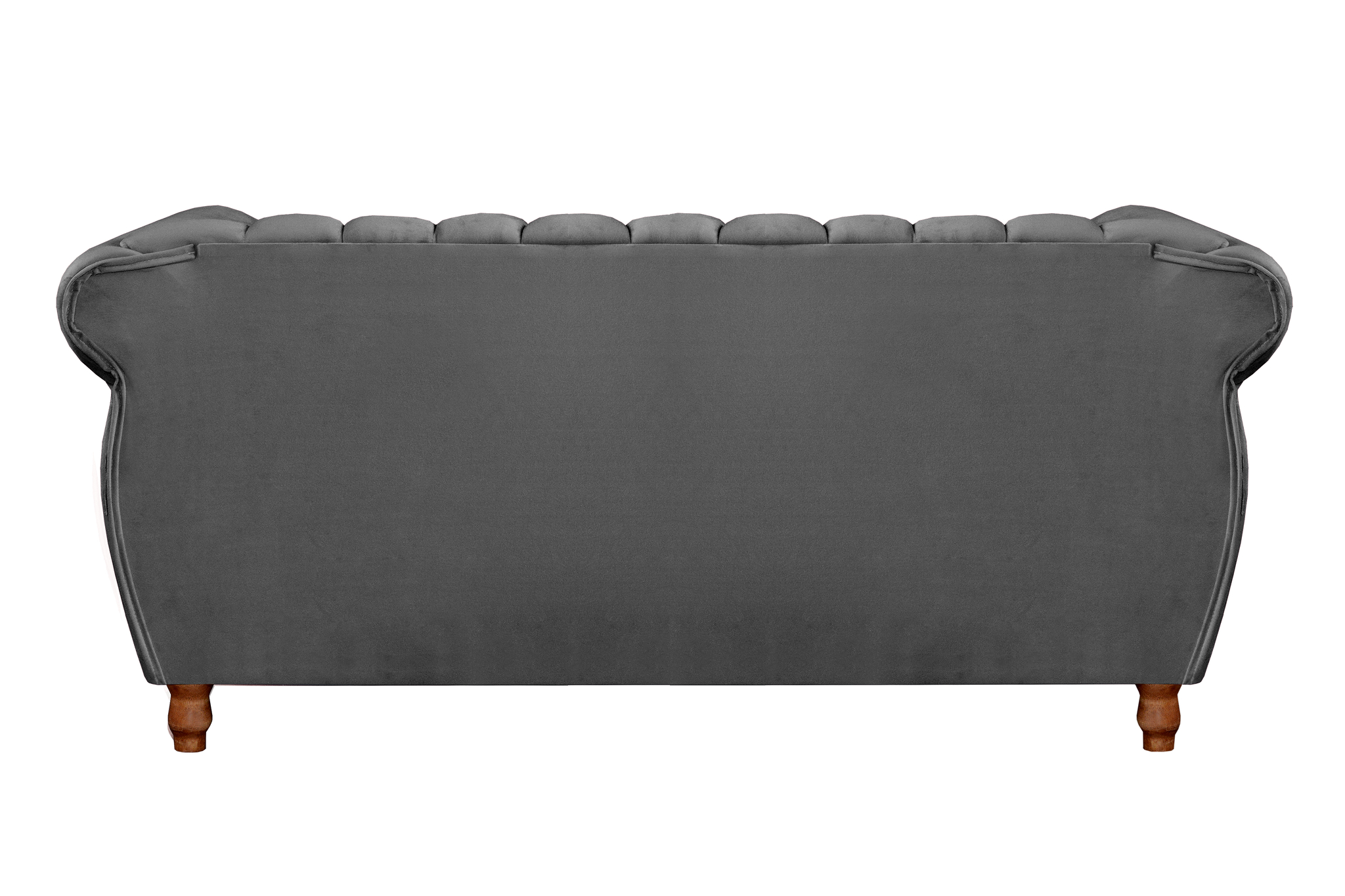 Sofá Chesterfield Realeza 3 Lugares Decoração Retrô - Suede Cinza