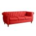 Sofá Chesterfield Realeza 3 Lugares Decoração Retrô - Suede Vermelho