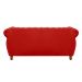 Sofá Chesterfield Realeza 3 Lugares Decoração Retrô - Suede Vermelho