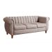 Sofá Chesterfield Realeza 3 Lugares Decoração Retrô - Veludo Capuccino
