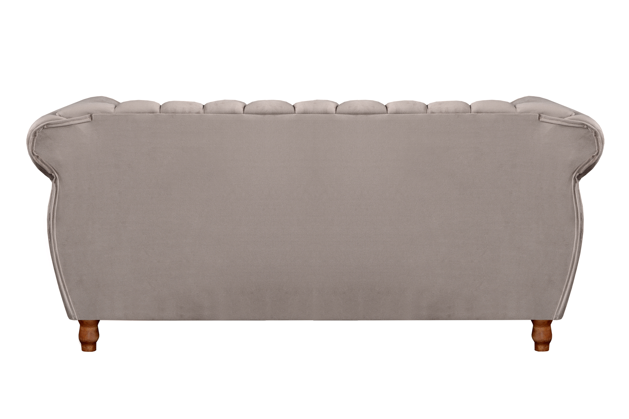 Sofá Chesterfield Realeza 3 Lugares Decoração Retrô - Veludo Capuccino