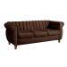 Sofá Chesterfield Realeza 3 Lugares Decoração Retrô - Veludo Marrom