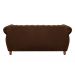 Sofá Chesterfield Realeza 3 Lugares Decoração Retrô - Veludo Marrom