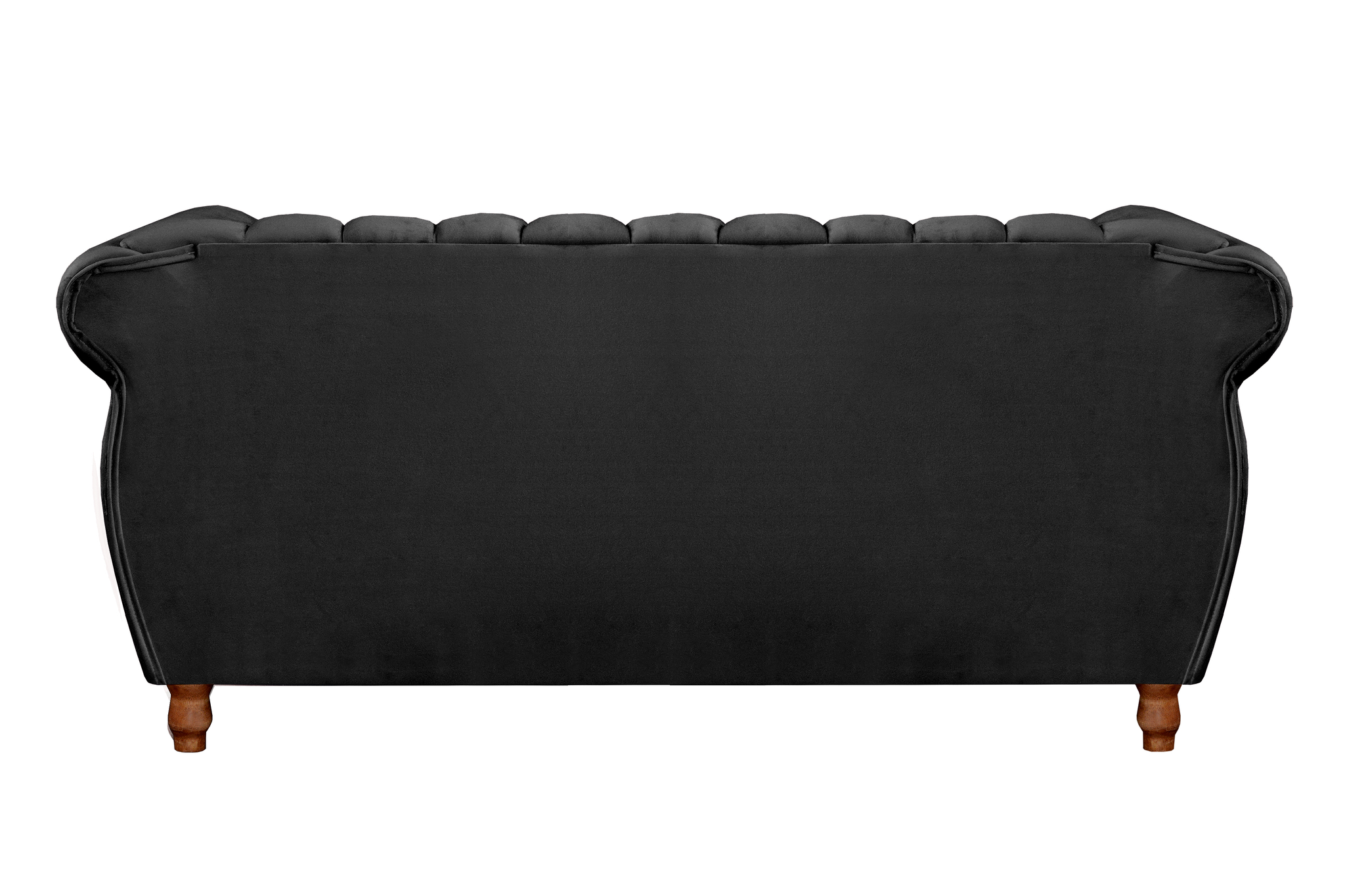 Sofá Chesterfield Realeza 3 Lugares Decoração Retrô - Veludo Preto