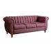Sofá Chesterfield Realeza 3 Lugares Decoração Retrô - Veludo Roxo