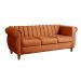 Sofá Chesterfield Realeza 3 Lugares Decoração Retrô - Veludo Terracota