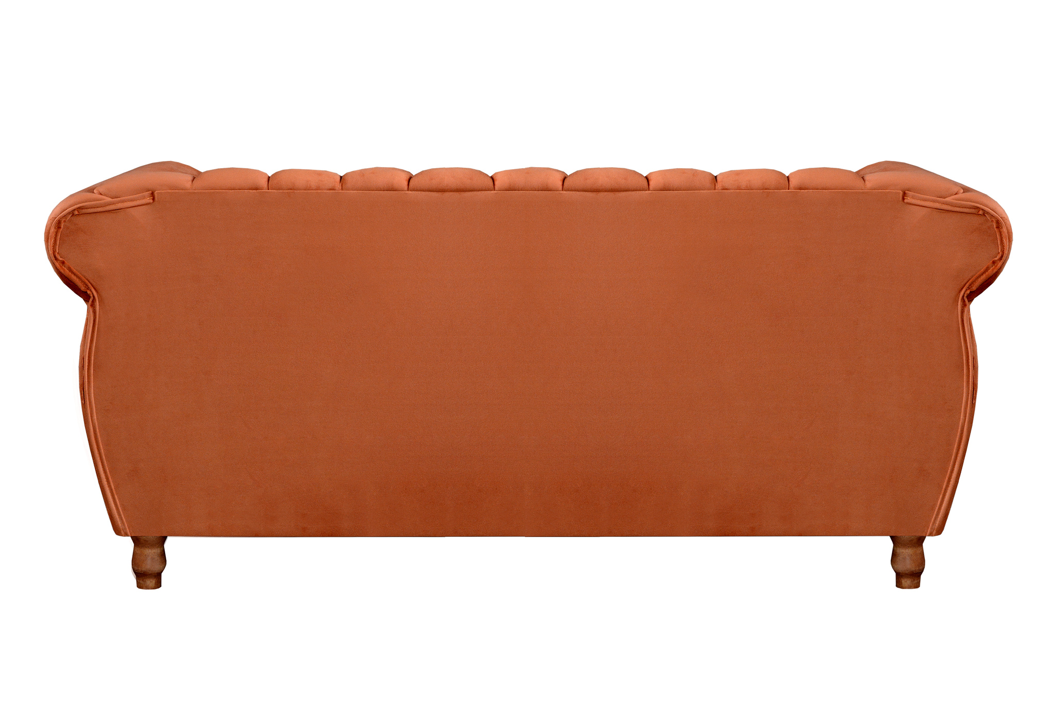 Sofá Chesterfield Realeza 3 Lugares Decoração Retrô - Veludo Terracota