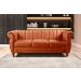 Sofá Chesterfield Realeza 3 Lugares Decoração Retrô - Veludo Terracota