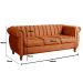 Sofá Chesterfield Realeza 3 Lugares Decoração Retrô - Veludo Terracota