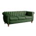 Sofá Chesterfield Realeza 3 Lugares Decoração Retrô - Veludo Verde