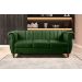 Sofá Chesterfield Realeza 3 Lugares Decoração Retrô - Veludo Verde