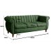 Sofá Chesterfield Realeza 3 Lugares Decoração Retrô - Veludo Verde