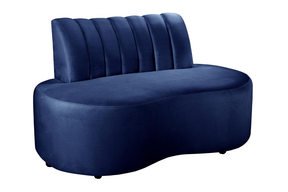 Sofá Doha Cor:Suede Azul Marinho 210