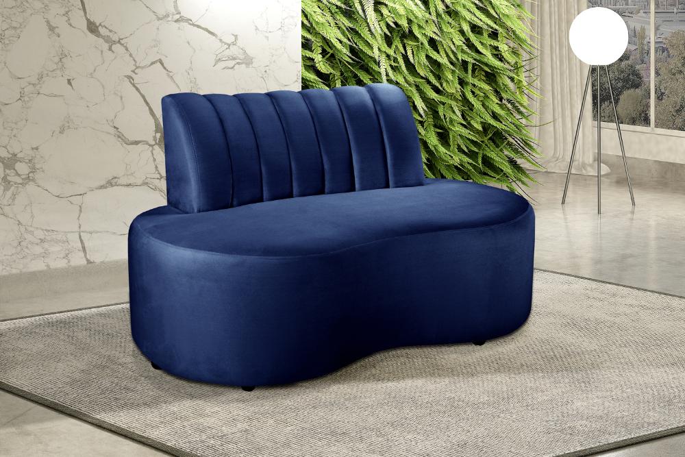 Sofá Doha Cor:Suede Azul Marinho 210