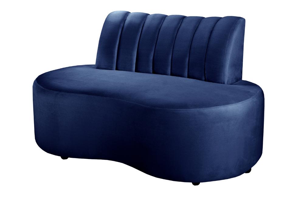 Sofá Doha Cor:Suede Azul Marinho 210