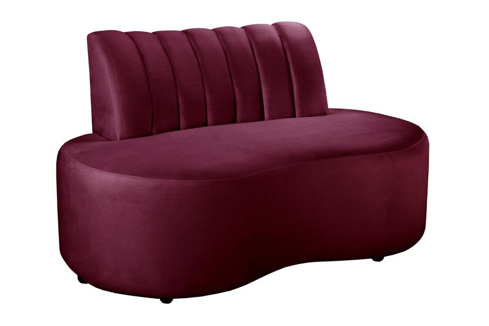 Sofá Doha Cor:Suede Bordô 110