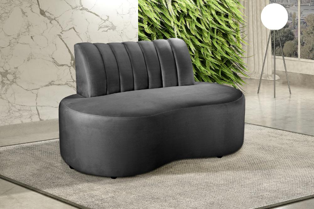 Sofá Doha Cor:Suede Cinza Grafite 220