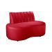 Sofá Doha Cor:Suede Vermelho 100
