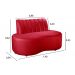 Sofá Doha Cor:Suede Vermelho 100