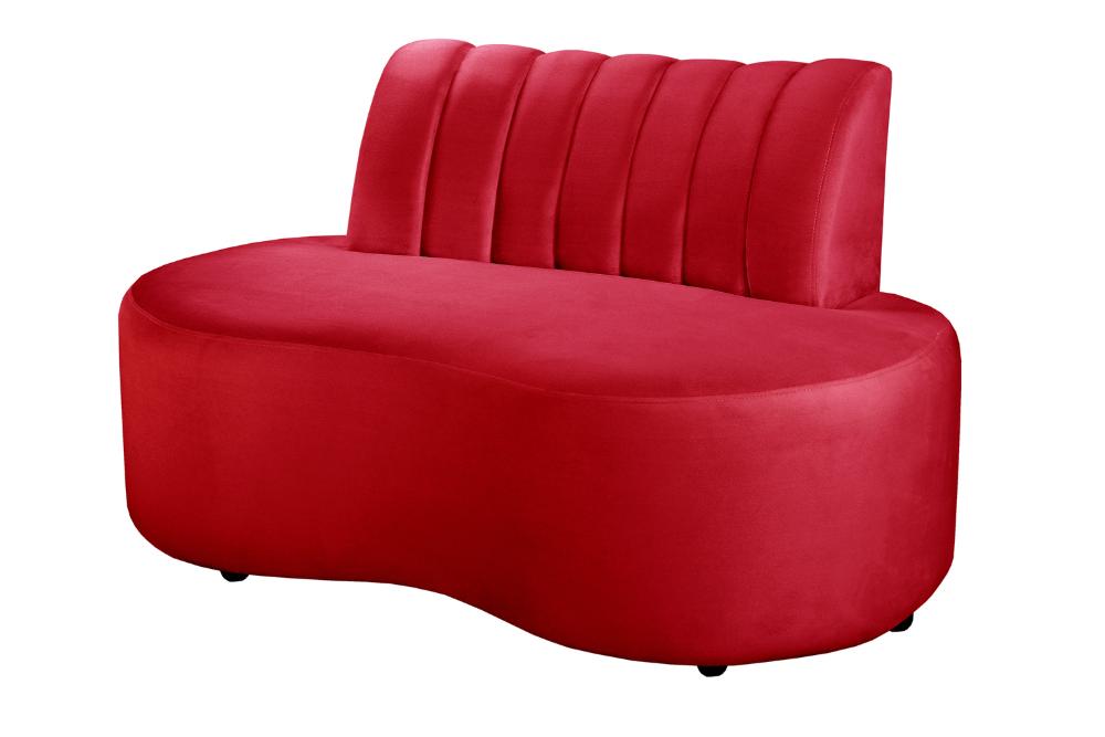 Sofá Doha Cor:Suede Vermelho 100
